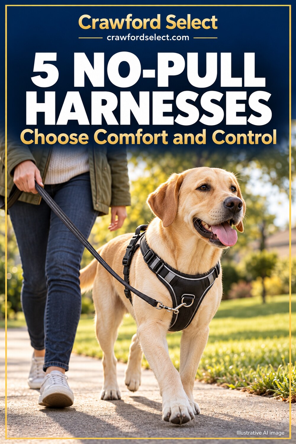 No-pull dog harness buying guide illustration