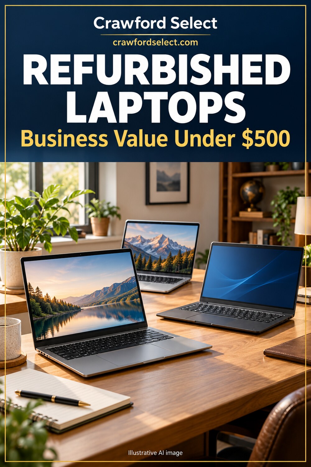 Refurbished business laptop buying guide illustration